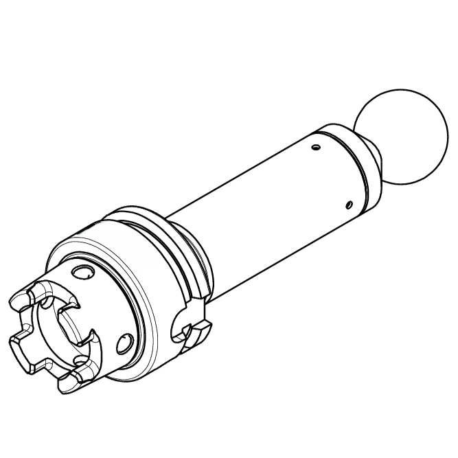 Ball-End Runout Arbor, HSK-A/C/E 50 + B/D/F 63