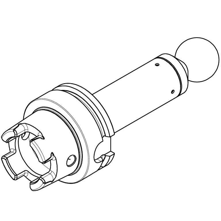 Ball-End Runout Arbor, HSK-A/C/E63 + B/D/F80