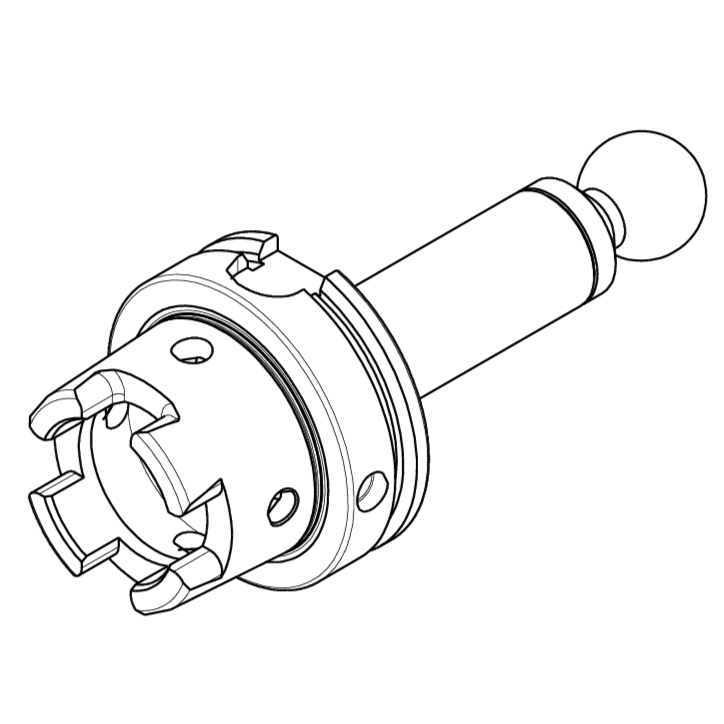 Ball-End Runout Arbor, HSK 80