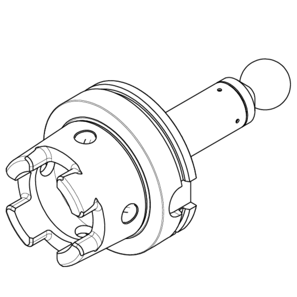 Ball-End Runout Arbor, HSK 100