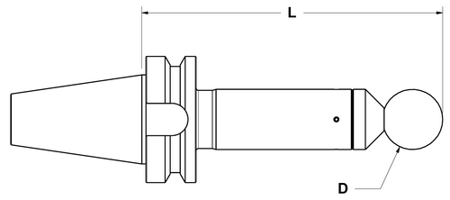 Custom Steep Taper Ball End Arbor